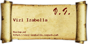 Vizi Izabella névjegykártya