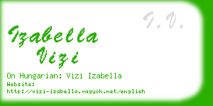 izabella vizi business card